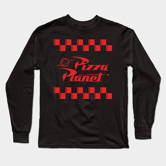 Pizza Planet Tribute - Fan Movie Theater Pizza Planet Movie Tribute - Pizza Planet best Tribute and Designs Piza Pitza Pitsa Planet Tribute - Pizza Lover Pizza Slice - Pizza and Chill Long Sleeve T-Shirt by TributeDesigns